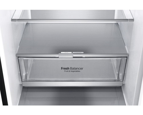 LG GBB92MCACP koel-vriescombinatie, afmetingen (B x H x D): 59,5 x 203 x 67,5 cm, koelgedeelte: 277 l, vriesgedeelte: 107 l, inhoud: 5 flessen