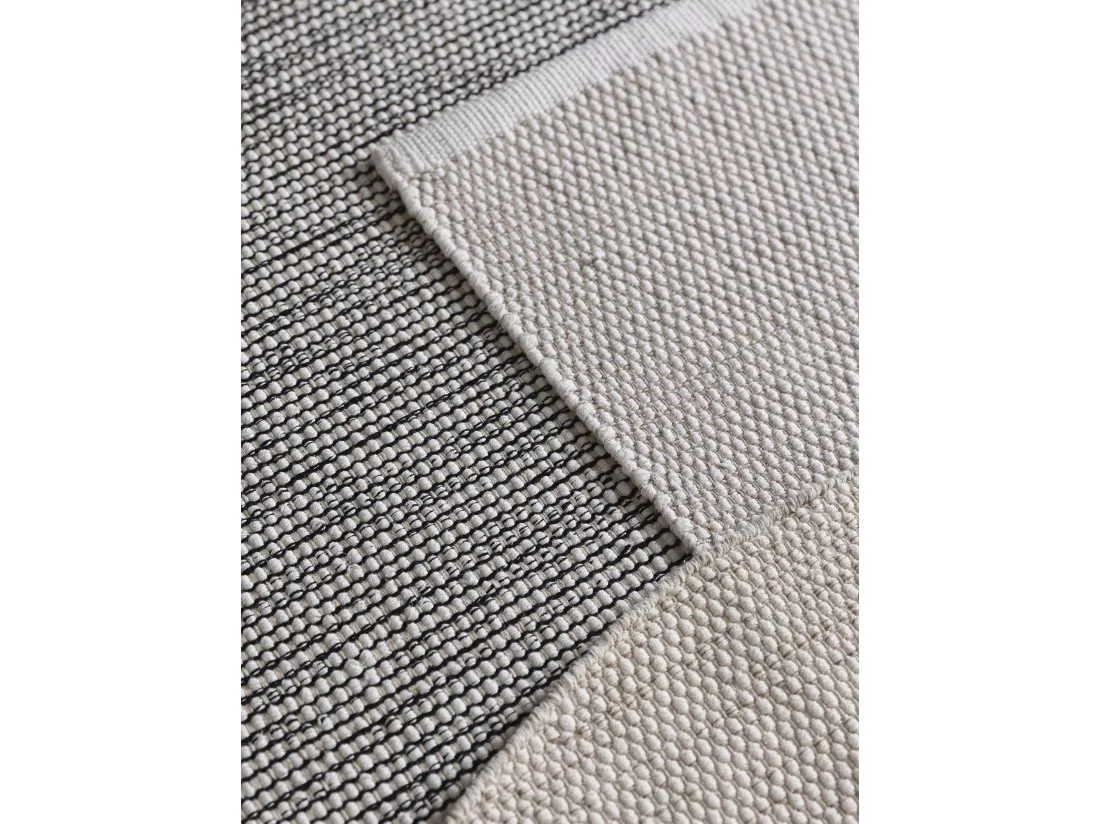 Tapis en coton tissé main Ron Blanc ø 240 cm rond