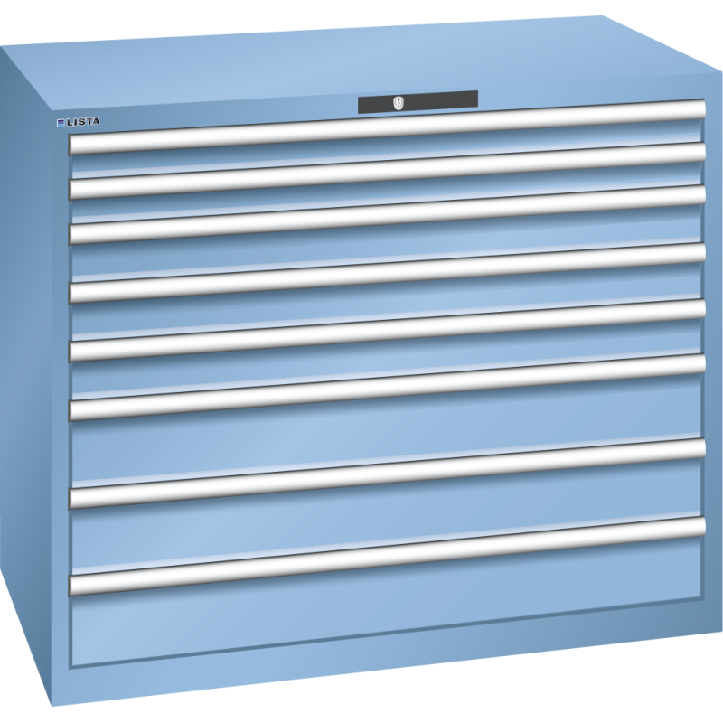 Armoire à tiroirs Lista 64 x 36E  H 100 x L 119,3  x P 72,5 cm 8 tiroirs Key Lock