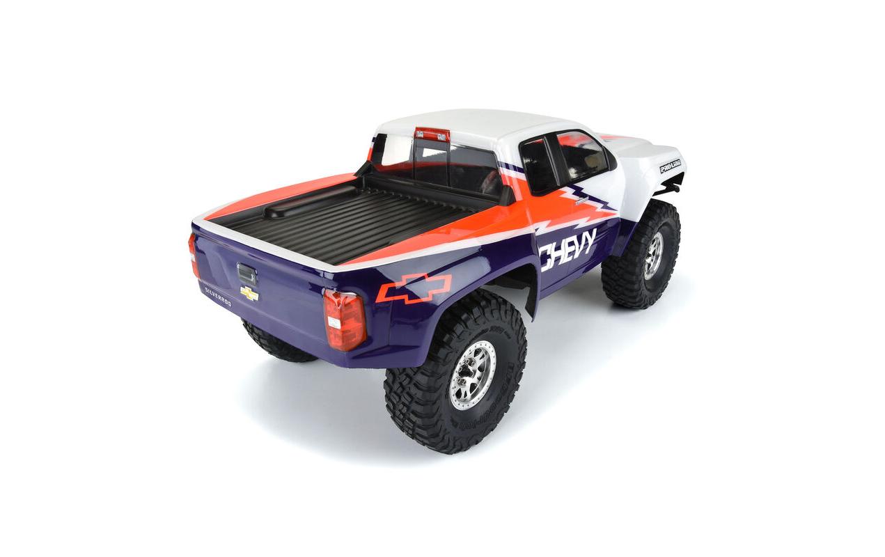 Karosserie Chevy Silverado 2015 Pre-Runner unlackiert, 1:10Karosserie für Crawler mit 353 mm Radstand