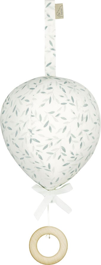 Cam Cam Copenhagen Music Mobile, Balloon w/ velcro loop - OCS Green Leaves Green leaves