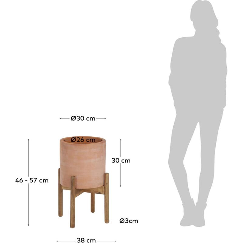 Cache-pot Dalva en terre cuite Ø 26 cm