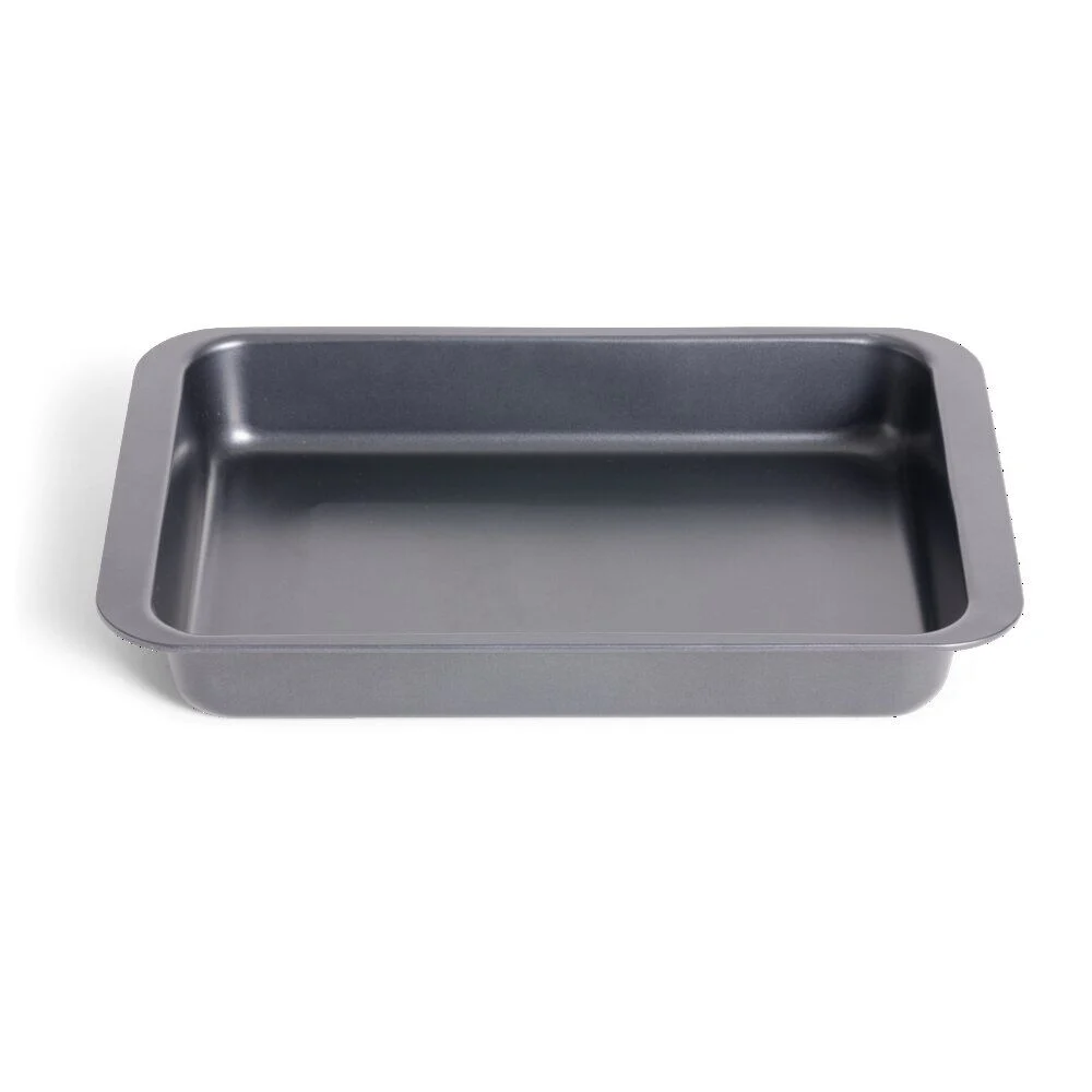 Plat à four métal noir 42x42xH6cm