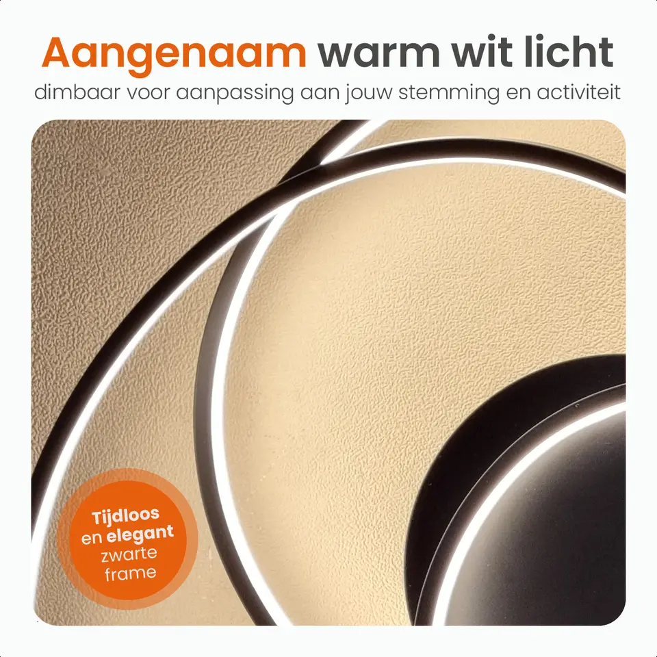 Goliving Spiraal Plafondlamp - Plafonnière - LED - 35w - Ø63cm - Zwart