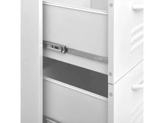 Armoire à tiroirs Blanc 80x35x101,5 cm Acier