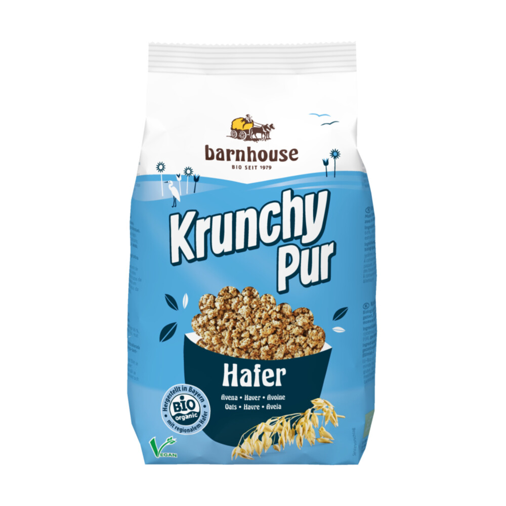 3x Barnhouse Krunchy Pur Haver Bio 375 gr