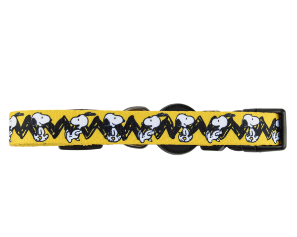 Coleira amarela para cachorro do Snoopy