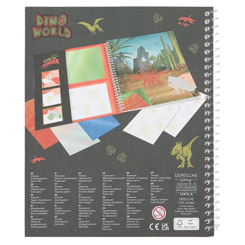 Dino World Malebog Stick & Shine( 0412473 )
