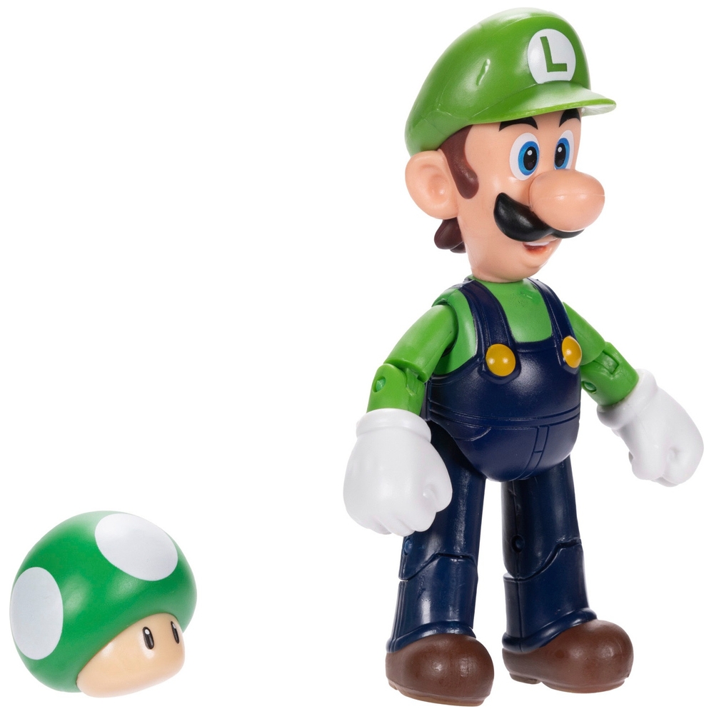 Nintendo Super Mario 10 cm Luigi mit 1-Up-Pilz