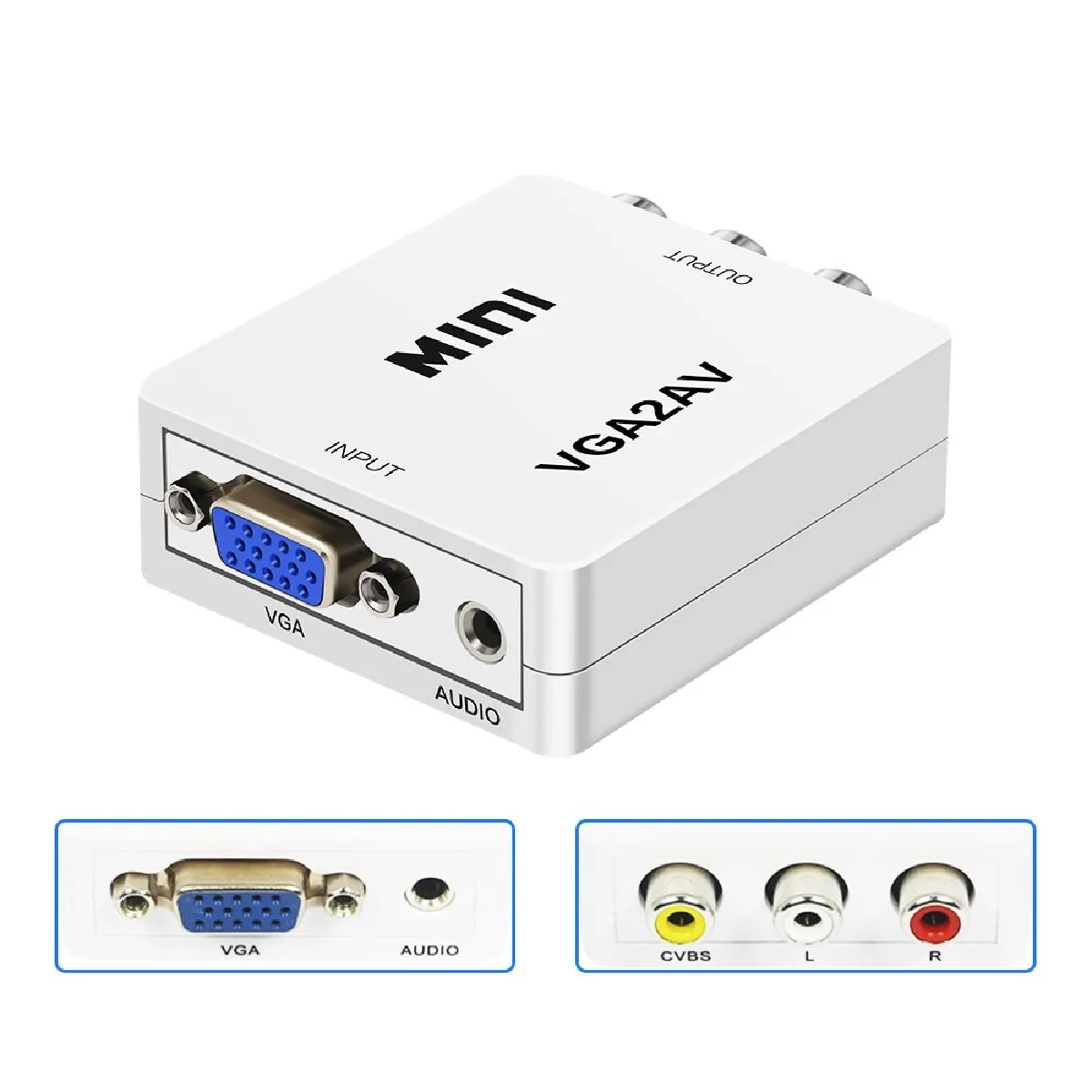 Universal Adaptateur VGA à AV RCA