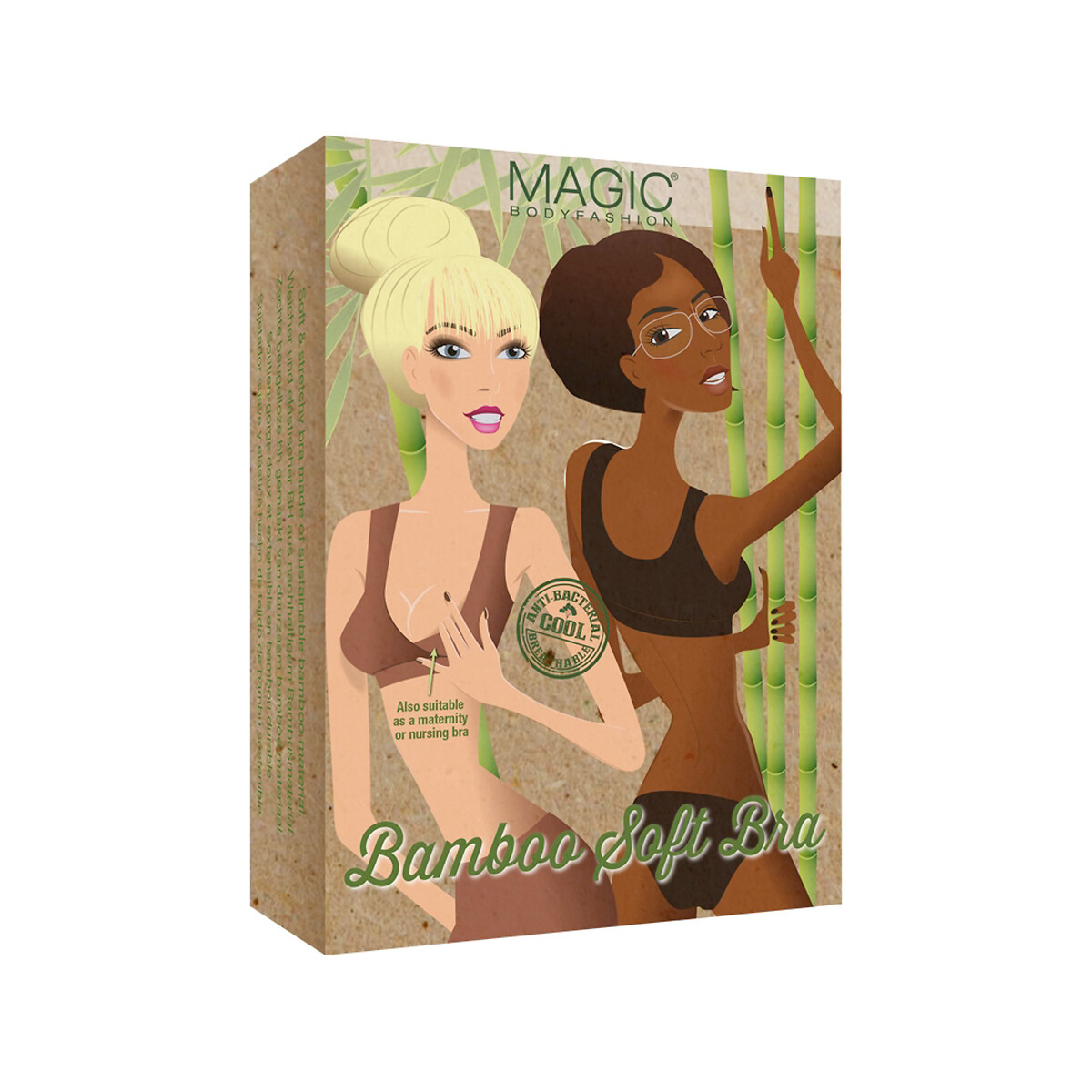 MAGIC BODYFASHION<br>Sutiã sem aro em bambu Sutiã macio