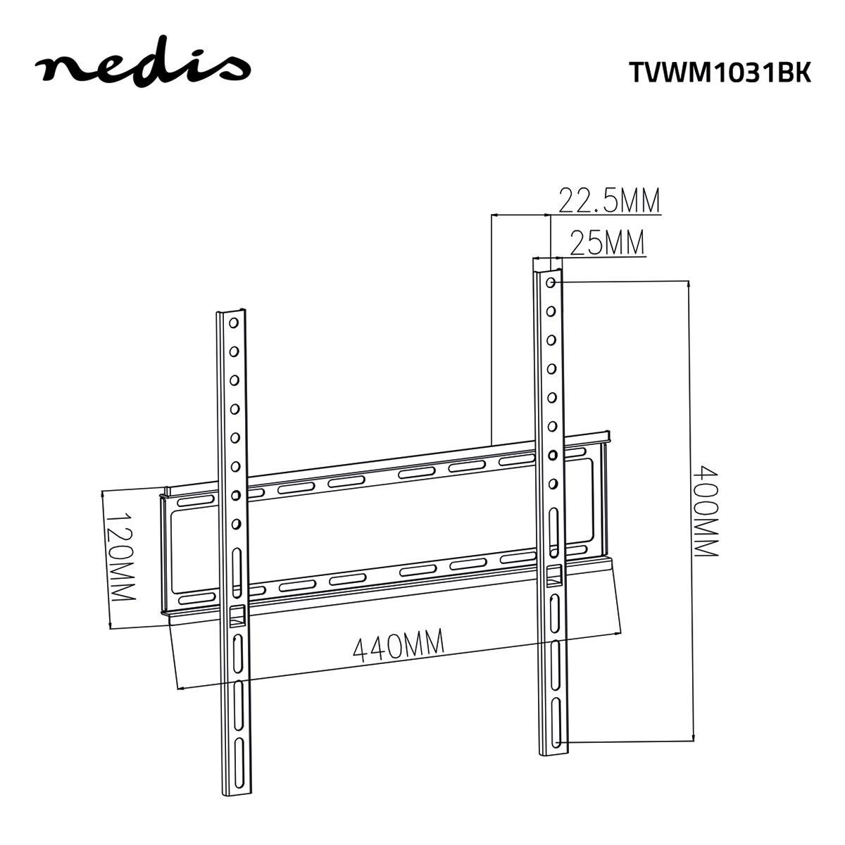 Nedis Vaste TV-muurbeugel - 23-55 inch