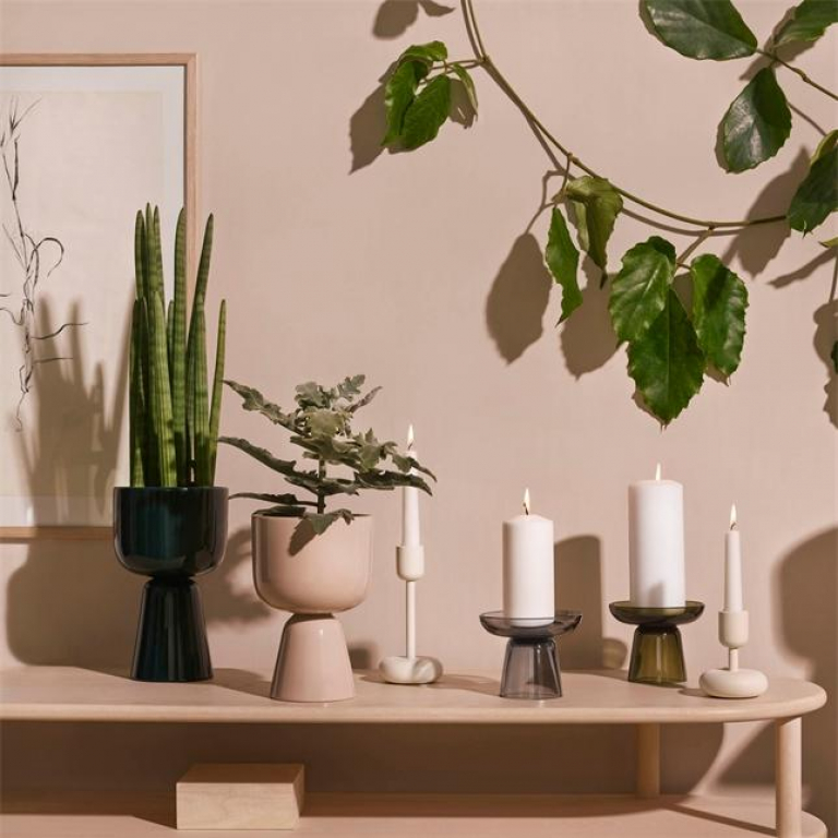 Iittala Nappula kandelaar hoog Steel