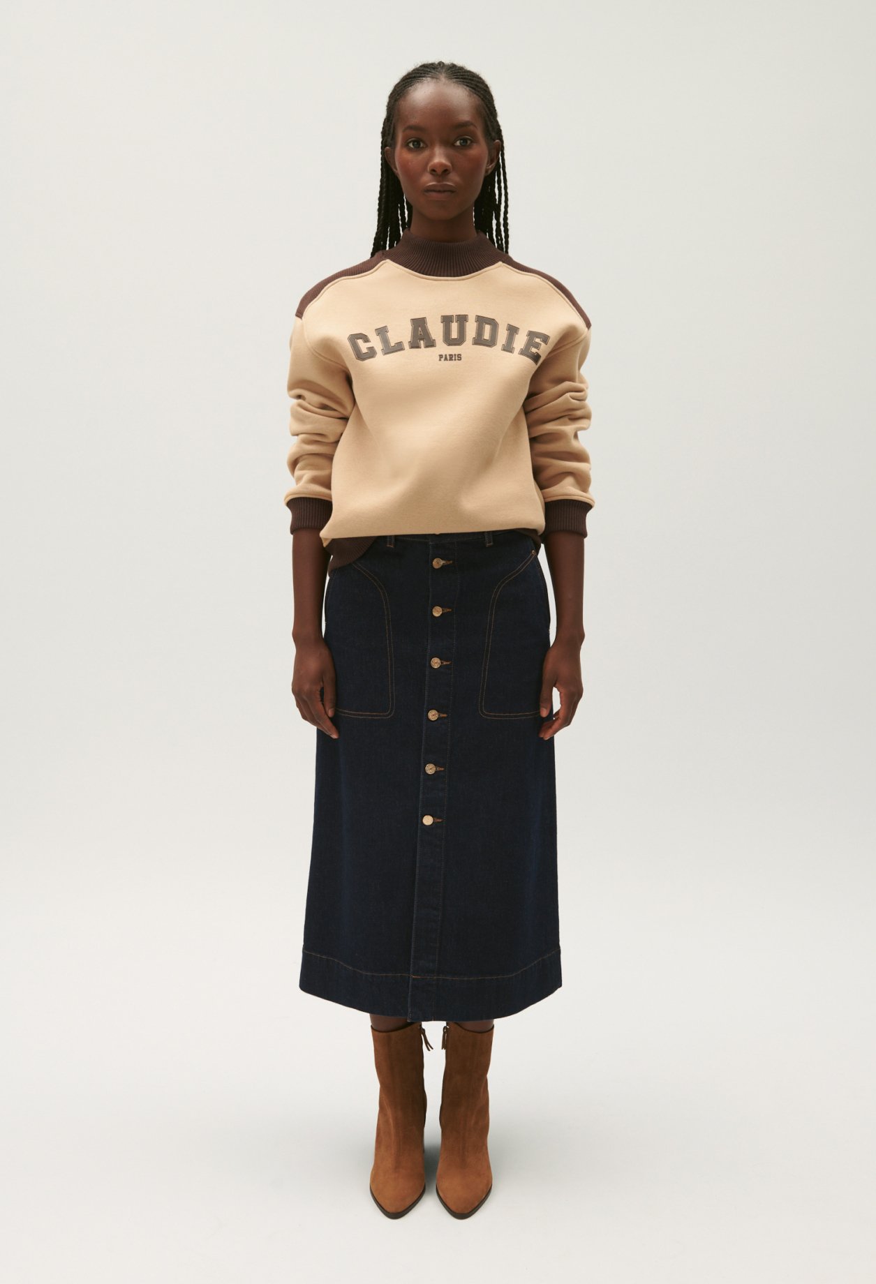 Sweatshirt oversize bicolore