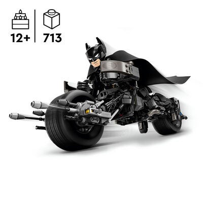 LEGO Super Heroes 76273 Byggbar Batman-figur og batpod-sykkelen