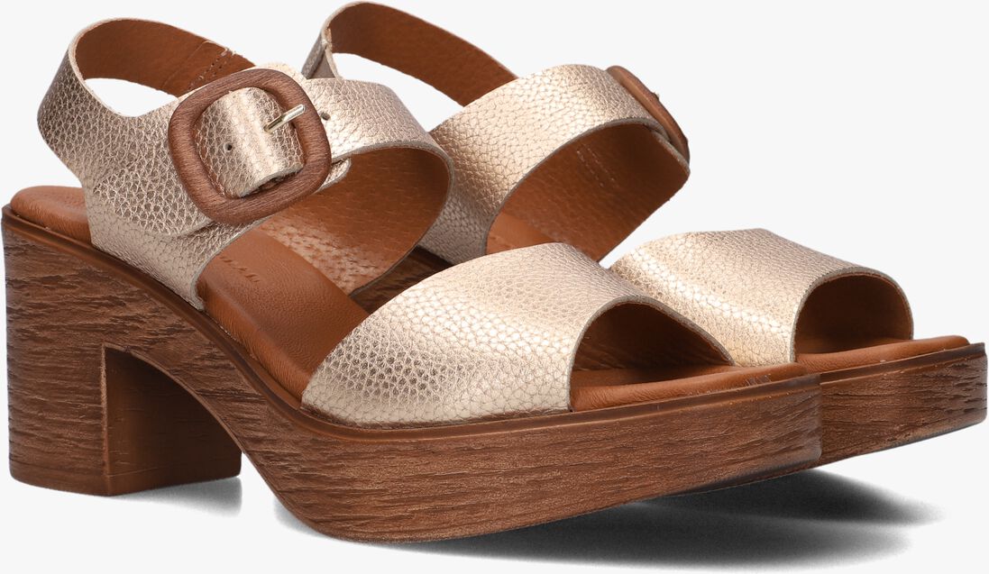 goudkleurig stefano lauran sandalen met hak 930