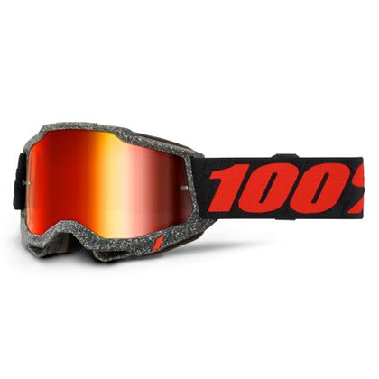 Masque cross 100% ACCURI 2 HUARAKI - Mirror Rouge 2024 - Noir / Rouge