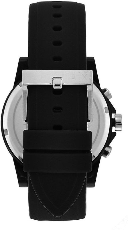 Armani Exchange - Chronograaf - Zwart - Nylon Plastic - Siliconen Band