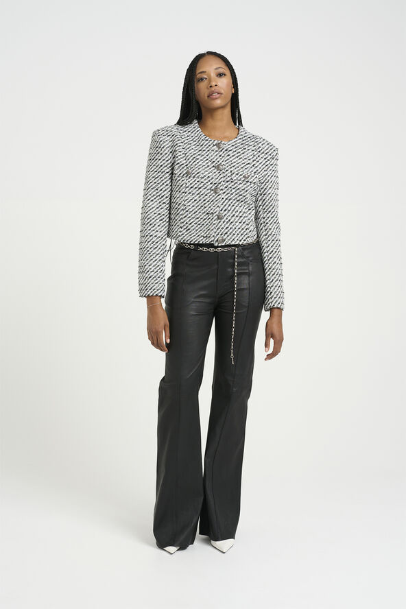 Gestuz AmilinaGZ jacket Blacknwhite lurex twill