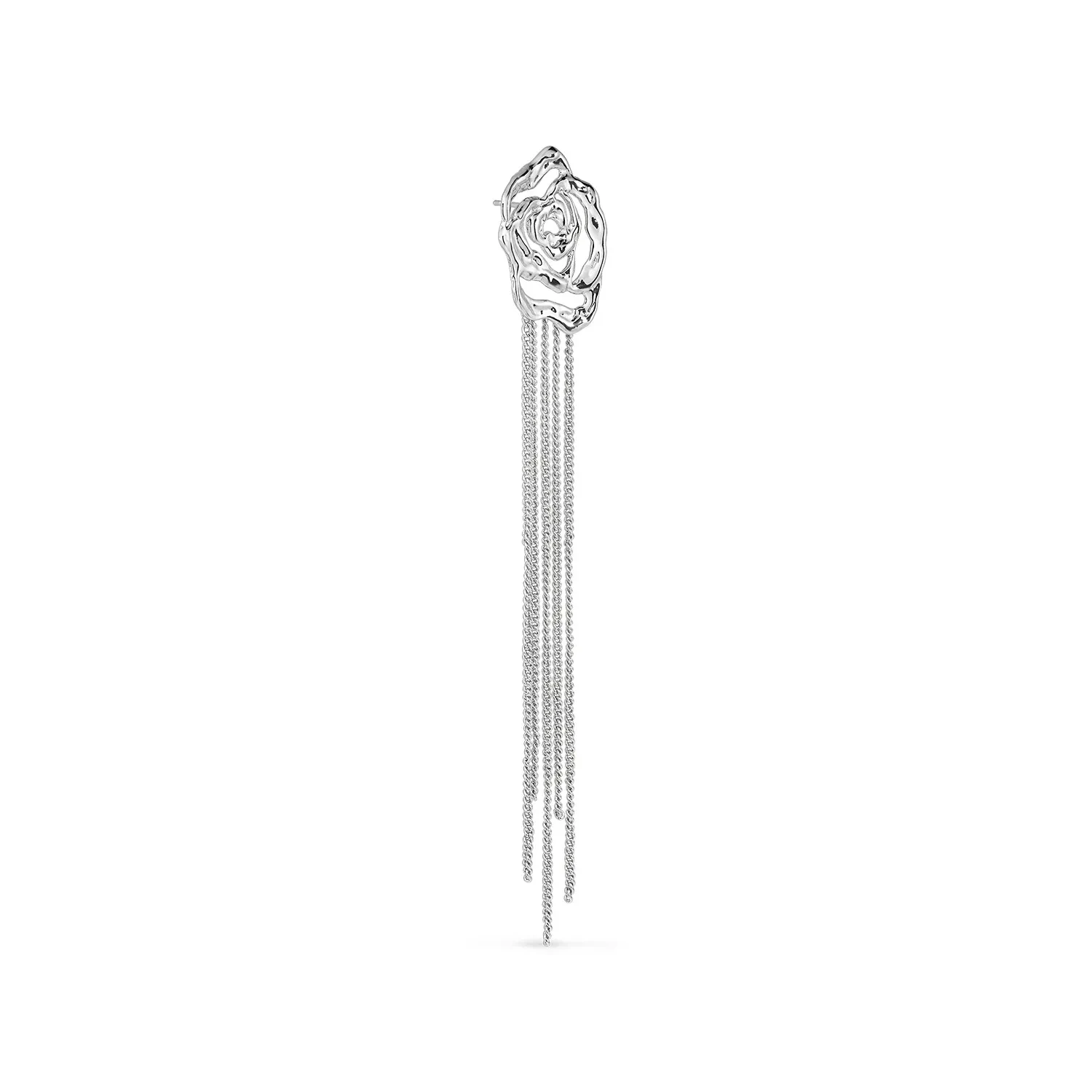Jane Kønig Rose Chain Ørering Single Sølv RCE-HO L23-S