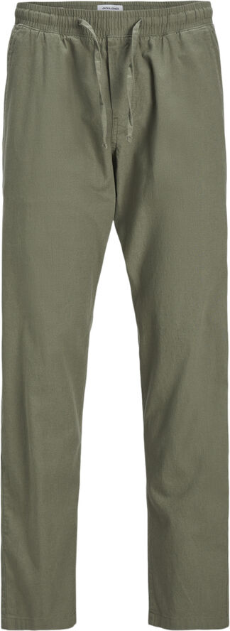 Jack & Jones JPSTKANE JJSUMMER LINEN BLEND JOGGE Dusty olive