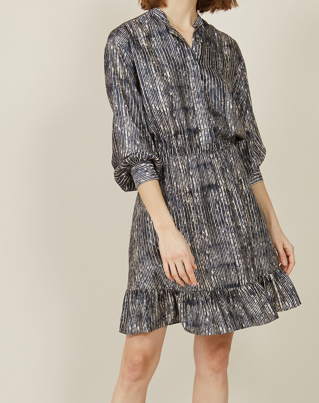 Hartford Robe en Soie mélangée Reseda bleue