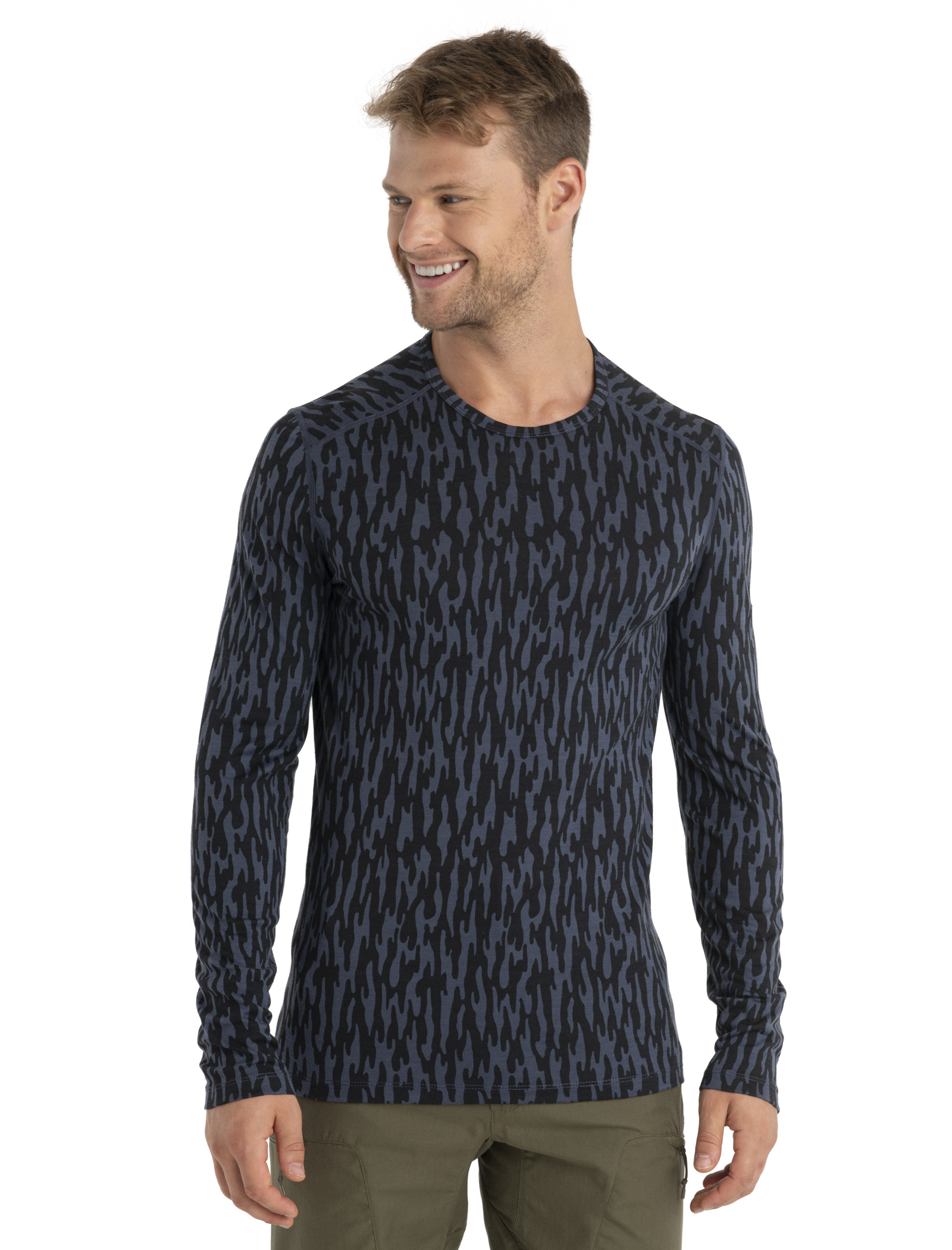 Men 200 Oasis LS Crewe Glacial Flow