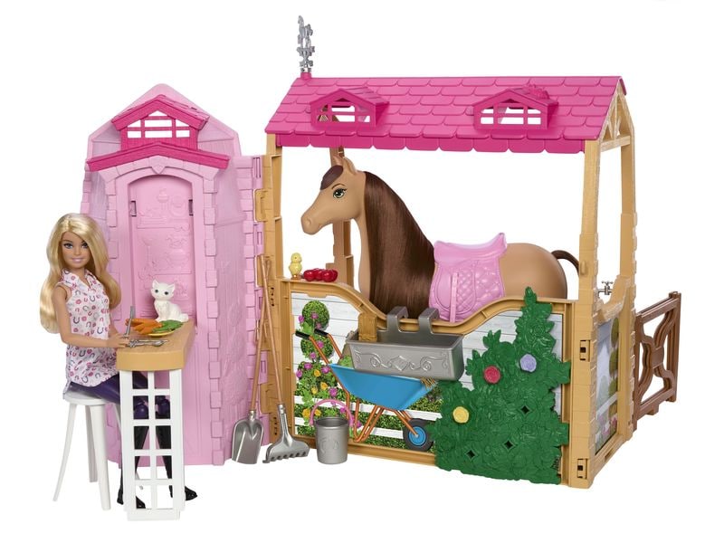 Barbie Spielset Barbie The Ultimate Stable Pferdestall-Spielset mit Puppe, Spielzeugpferd und Zubehör