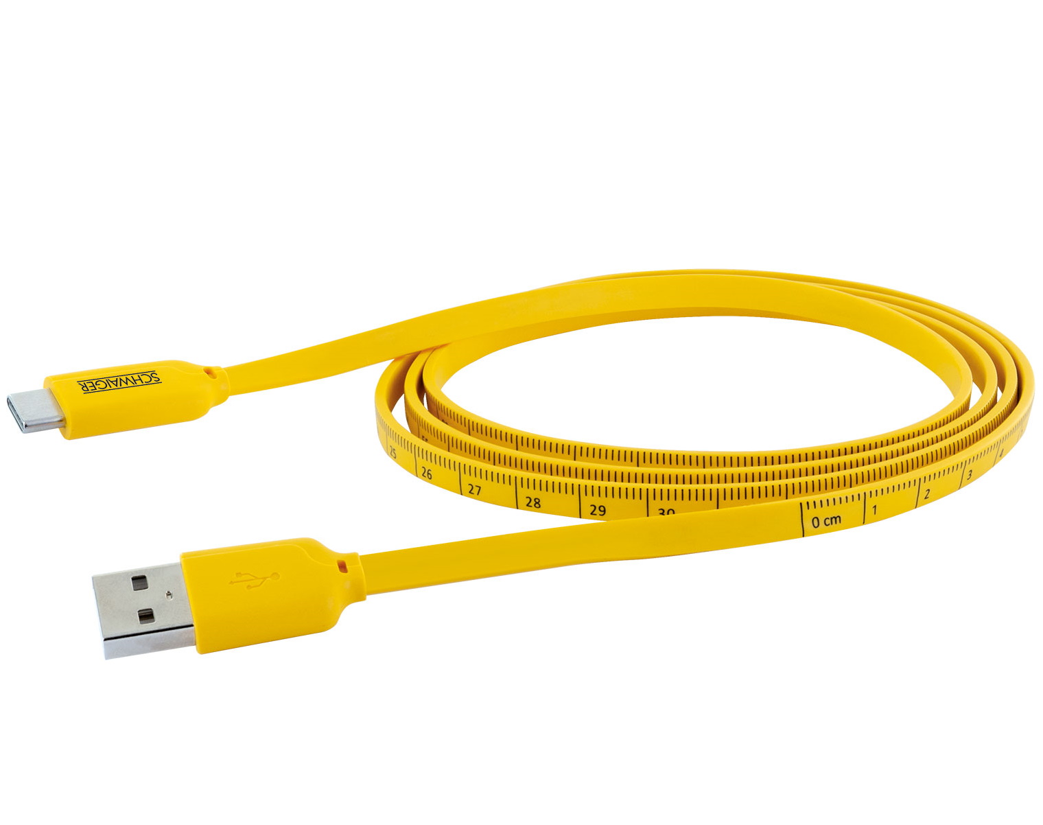 Schwaiger WKC10 1,2 meter gele Type C oplaadkabel