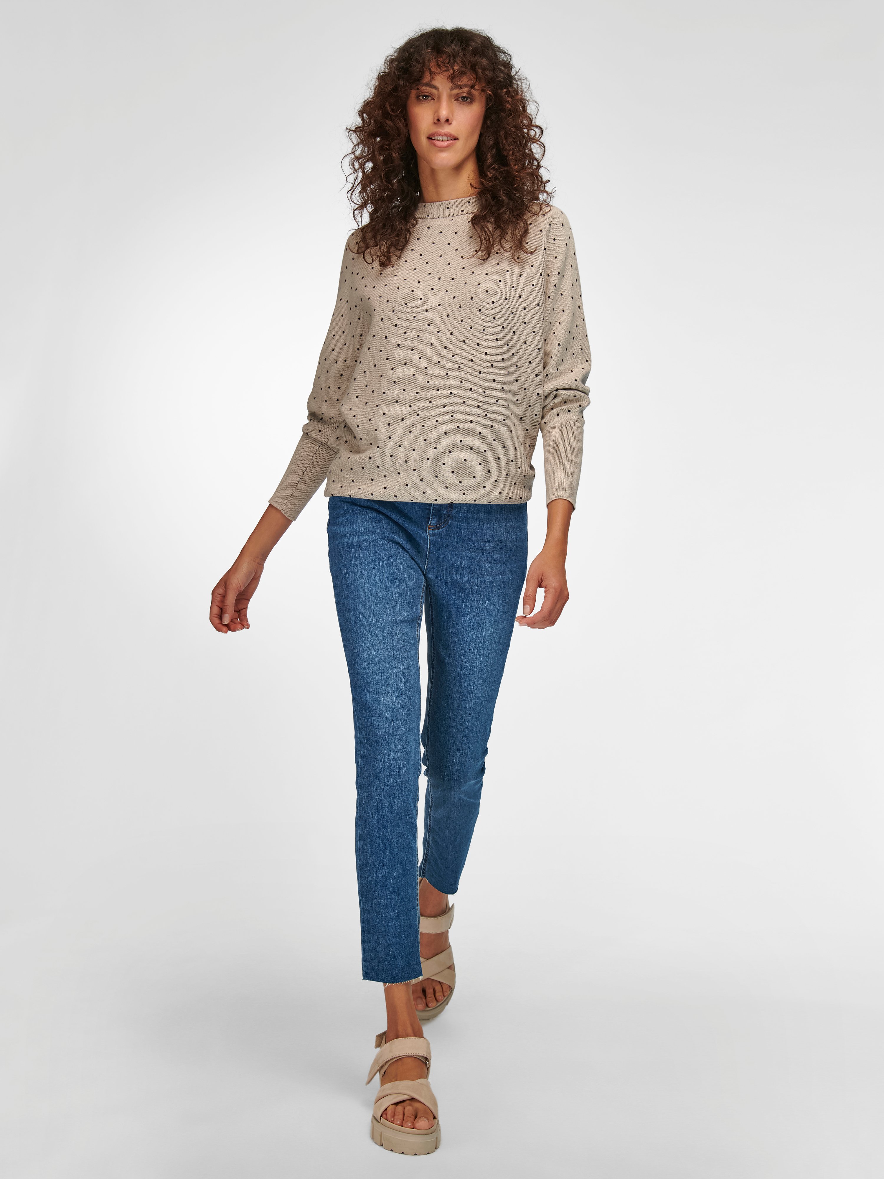 Pullover mit Stehbundkragen