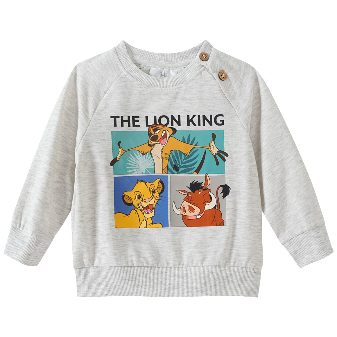 Topomini Der König der Löwen Sweatshirt mit Simba hellgrau