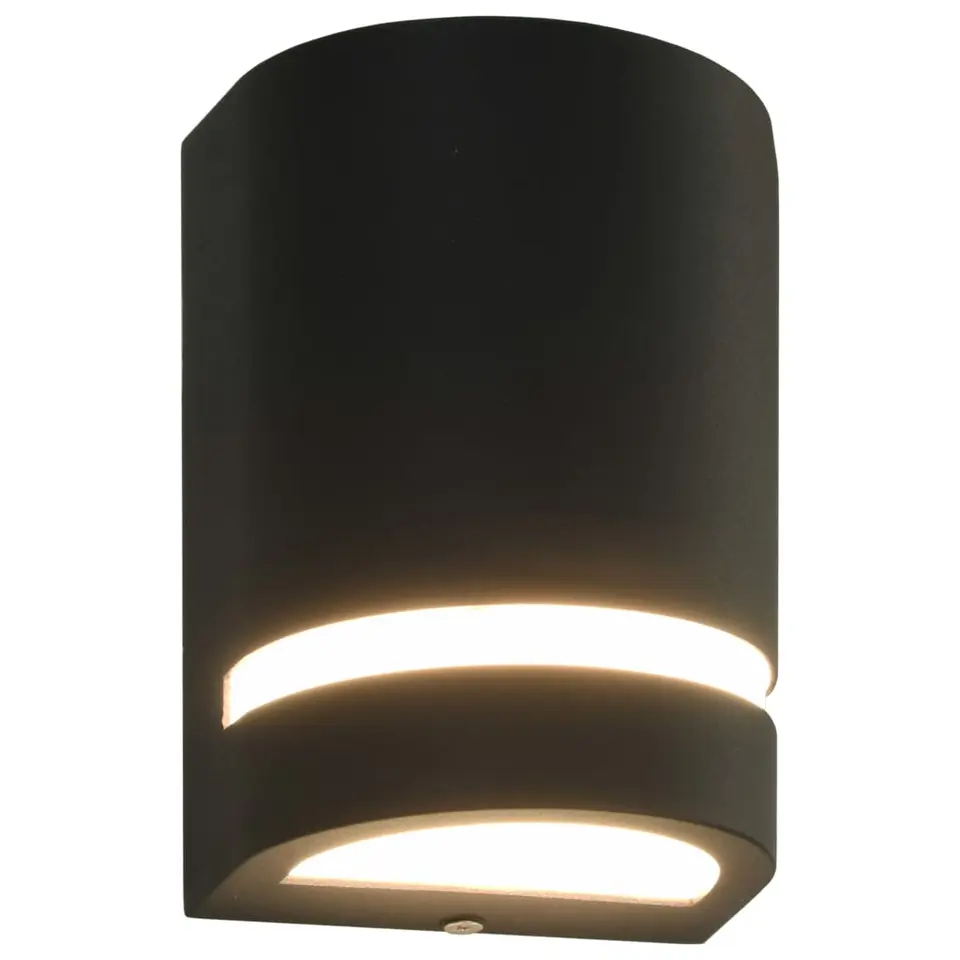 vidaXL - Wandlamp - Zwart - Aluminium - 75 x 95 x 150 mm - 2 stuks