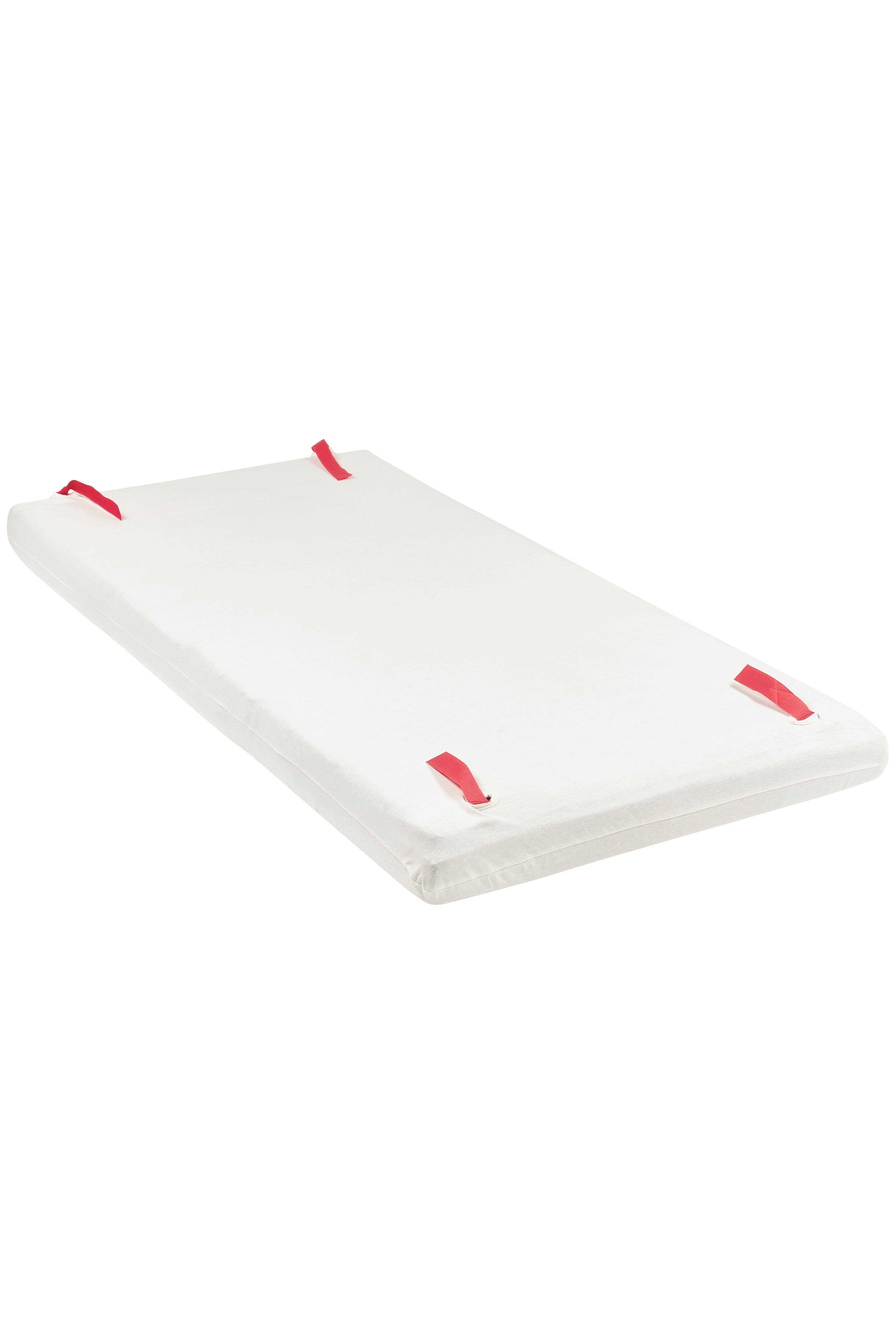 Meyco katoenen jersey matrashoes DeLuxe voor campingbed 60x120cm offwhite