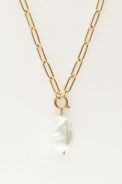 Schakelketting met parel bedel