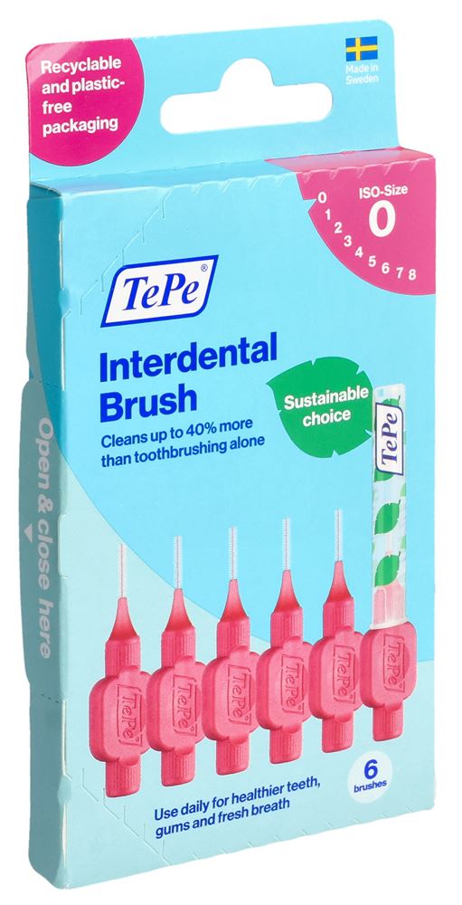 TEPE Interdental Brush<br>6 Stück, Blister, 0.4mm, pink