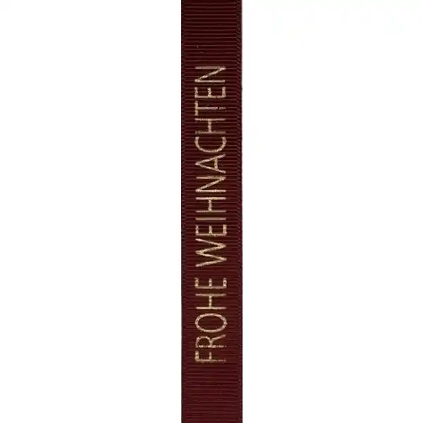 Geschenkband Frohe Weihnachten rot / gold