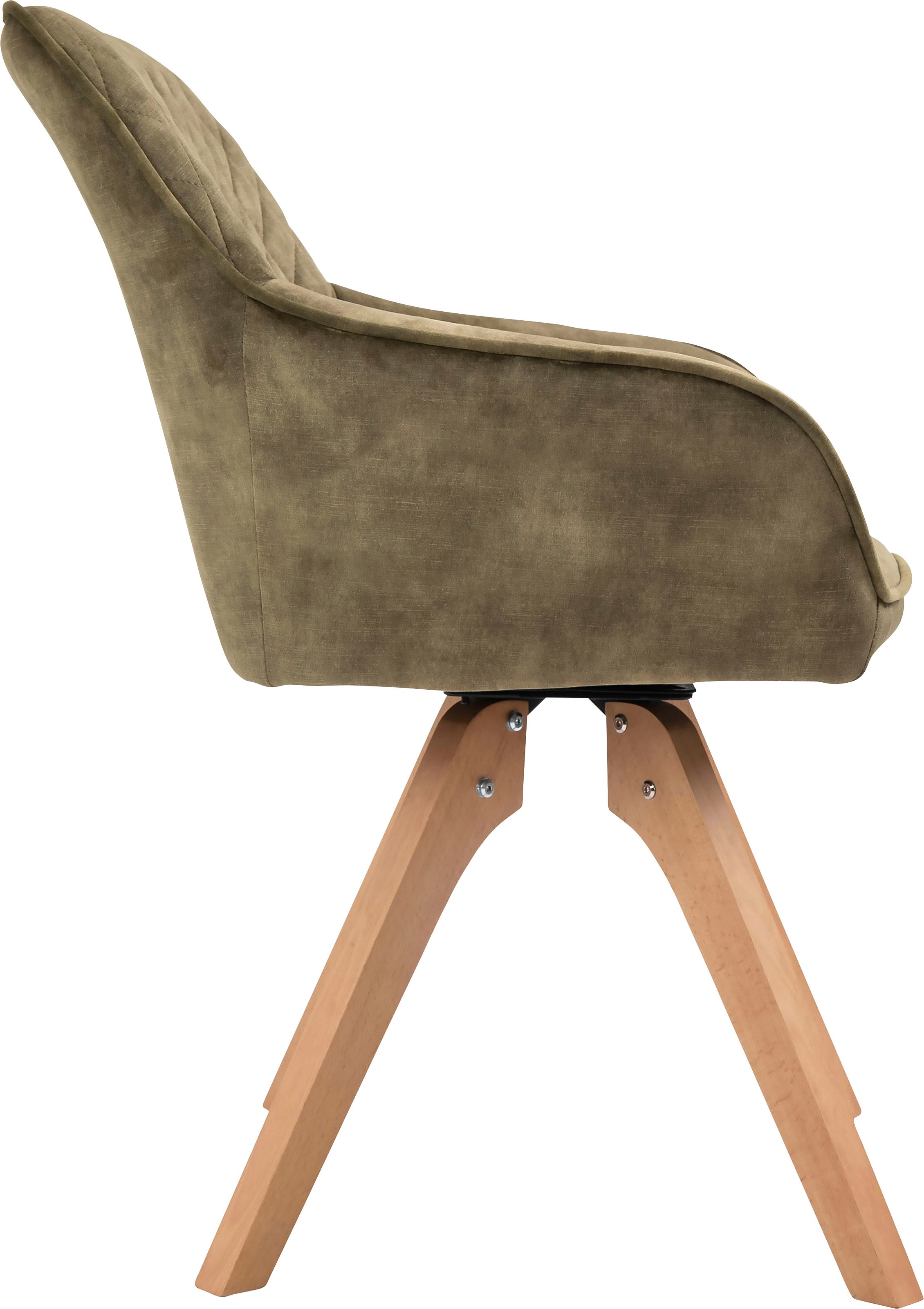 SalesFever Essgruppe »Eleganter Tisch inkl. Stühle« 5-teilige Samtverlours-Sitzgruppe, drehbare Stühle, 180cm Tischbreite