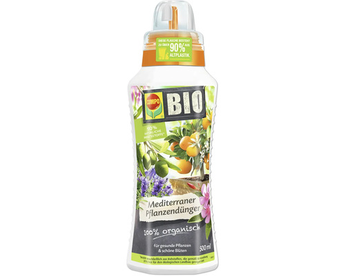 COMPO BIO Mediterrane plantenmeststof voor mediterrane potplanten 500 ml, 100% biologische meststof voor olijfbomen, citrusbomen, oleanders, enz.