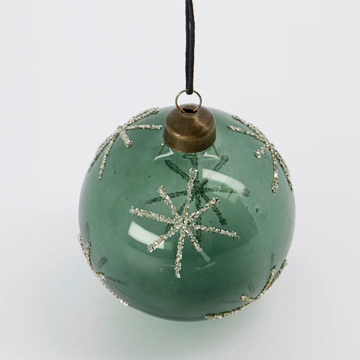 House Doctor - Glas Star Christbaumkugel, Ø 6 cm, grün