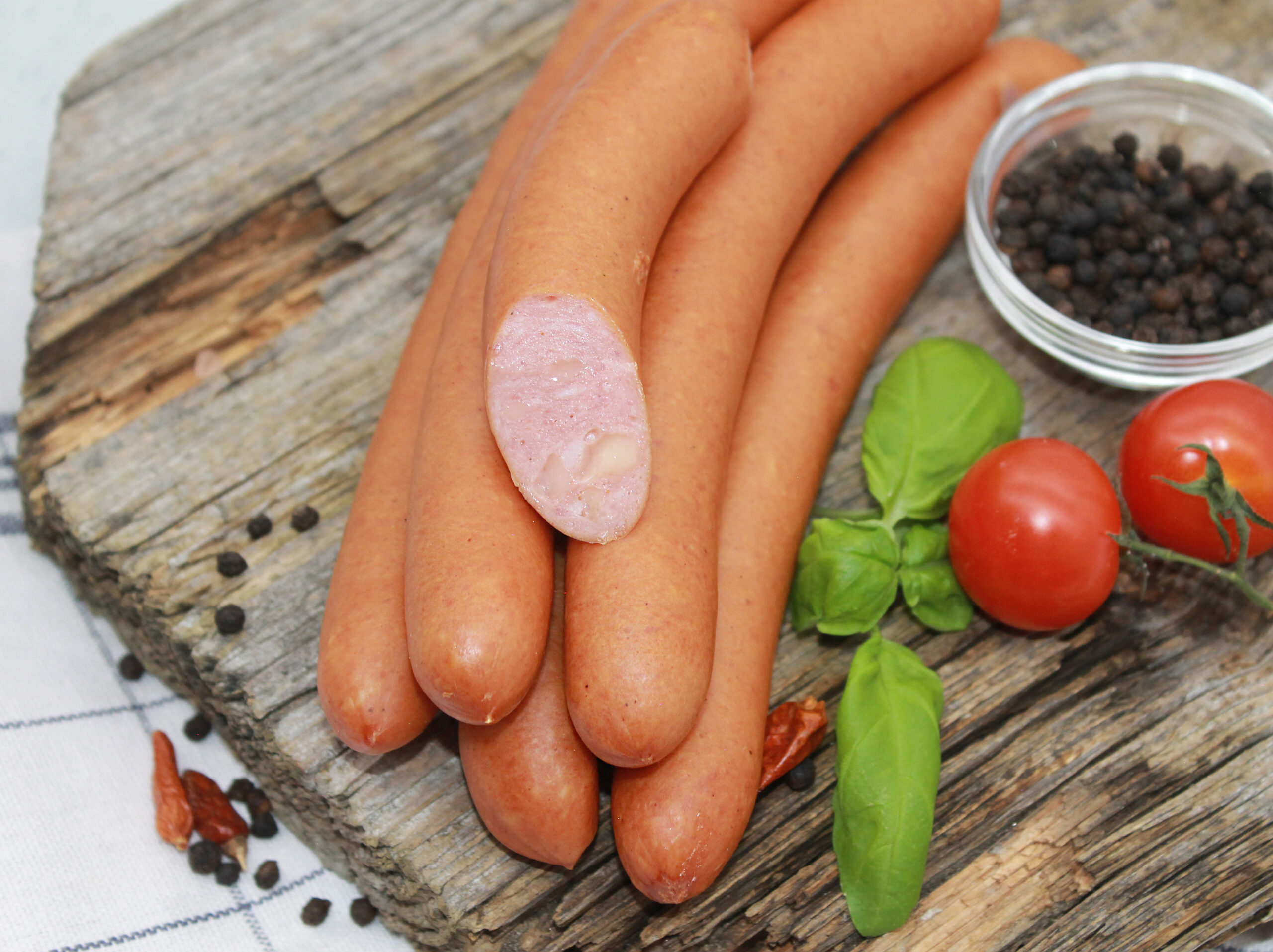 Käsekrainer – mit milden Emmentaler – 5 Paar (10 Stück)
