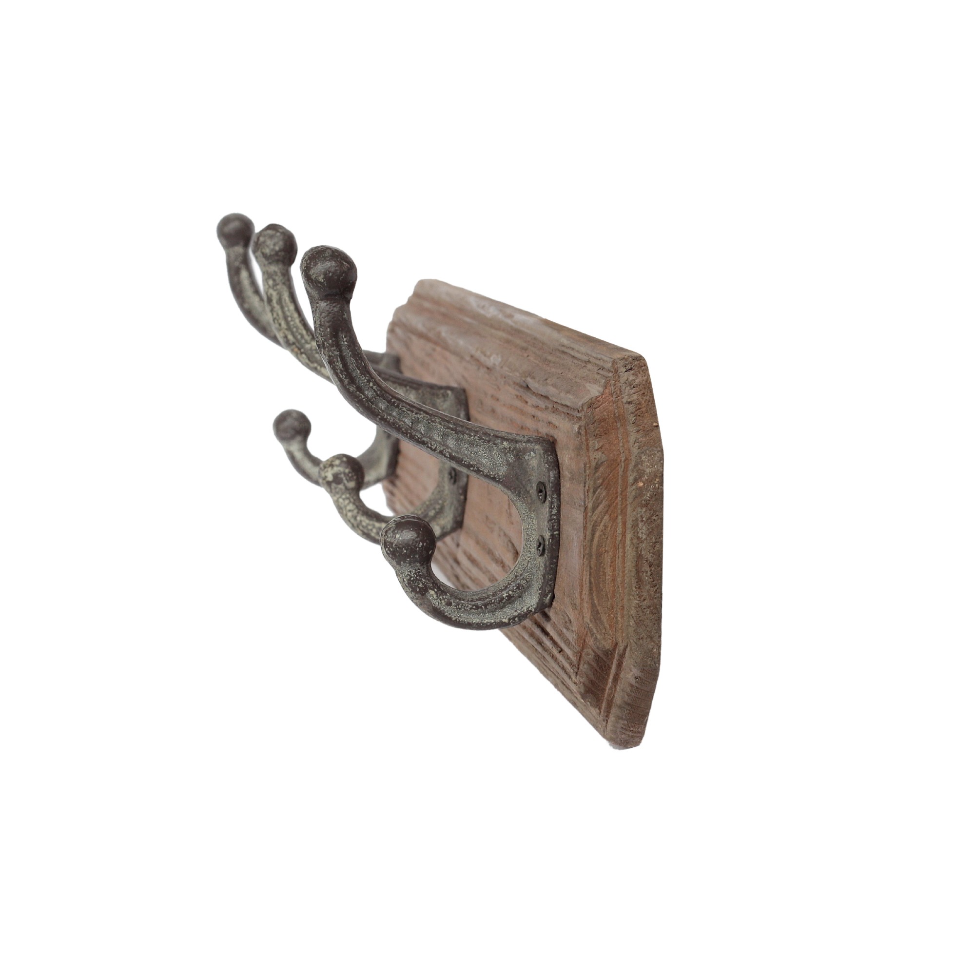 3er Wandhaken, natur, B 45 cm, H 12 cm, L 9 cm von fischer's lagerhaus