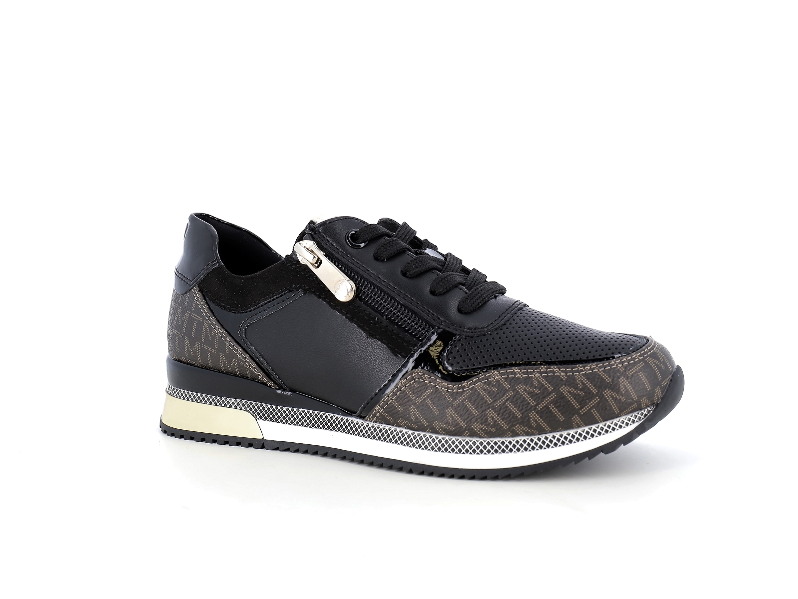 Marco tozzi-23713 Synthétique Noir Marron
