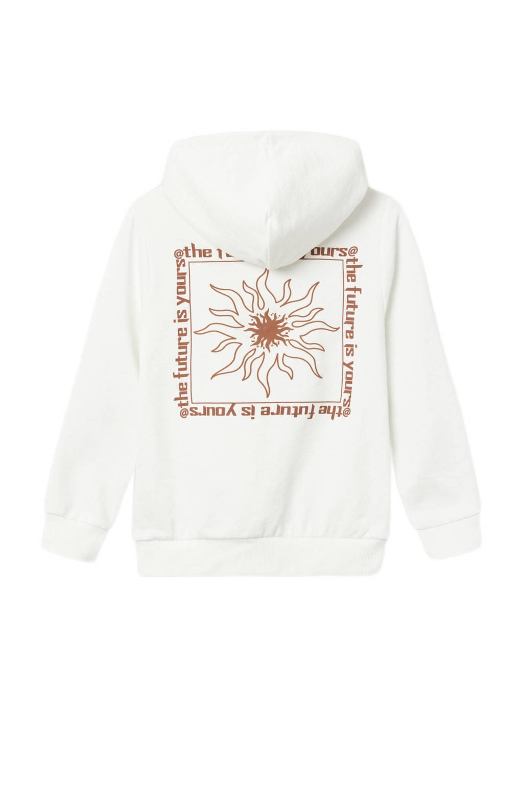 NAME IT hoodie NKMLATIAS met backprint offwhite