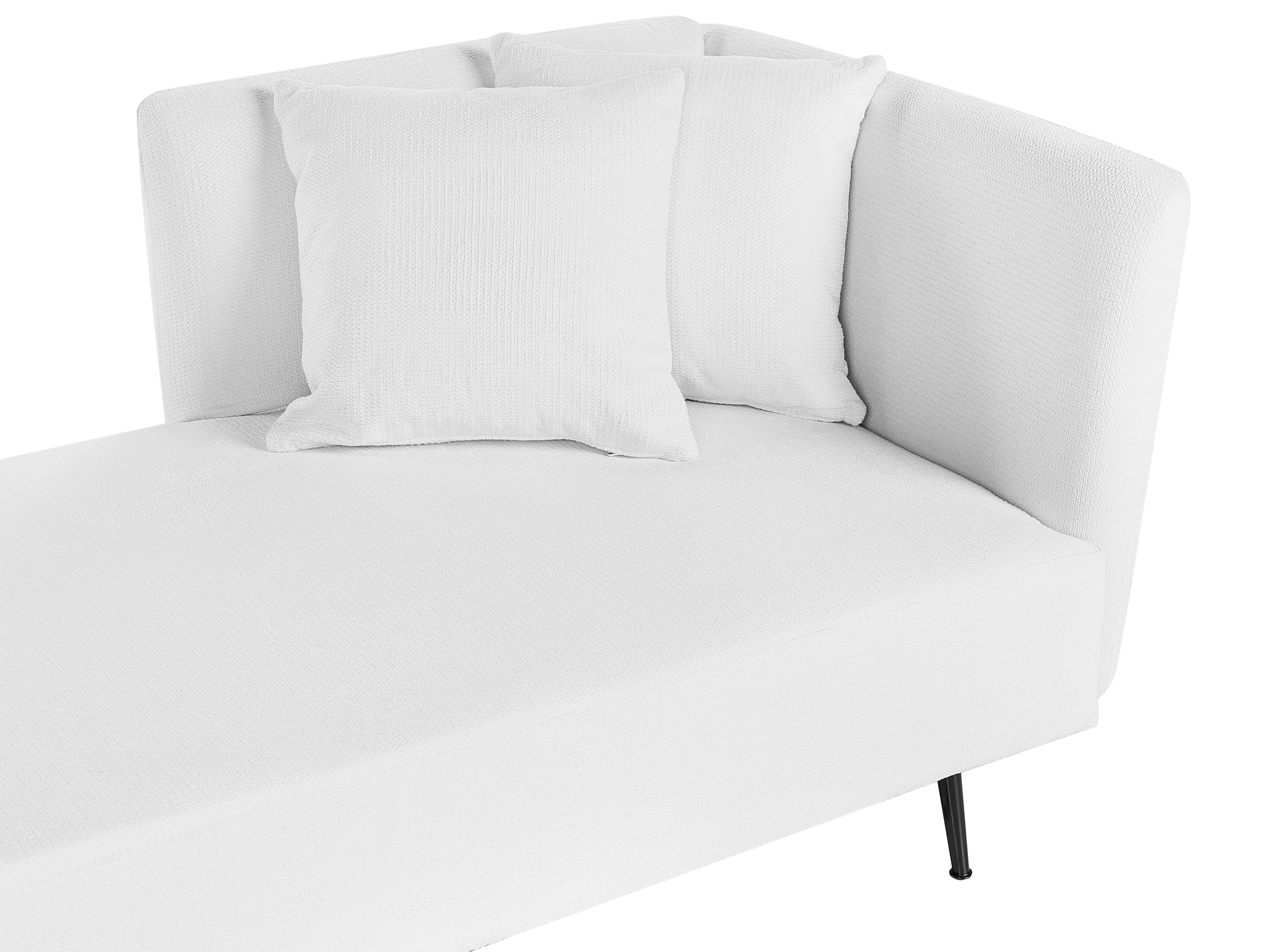 Rechtszijdige chaise longue RIOM Stof Wit