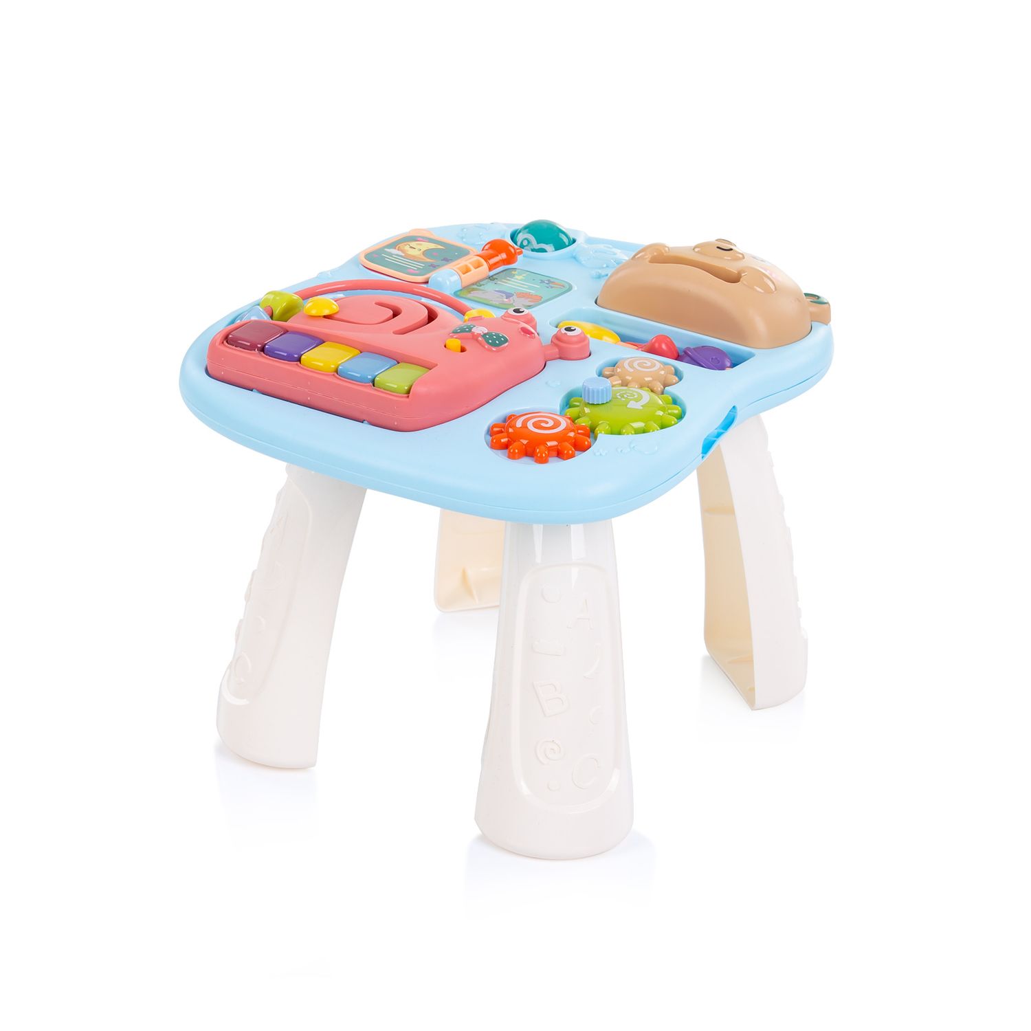 Chipolino Lauflernwagen 3 in 1 Bär Spieltisch Motorikspielcenter Musikspielzeug blau