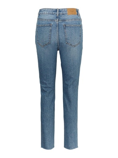 Vero Moda Straight-Jeans »VMBRENDA«, mit leicht ausgefranstem Saum, stonewashed für einen Used-Look