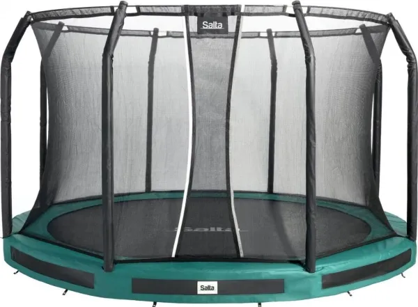 Trampolin Premium Ground Combo 427 cm grøn
