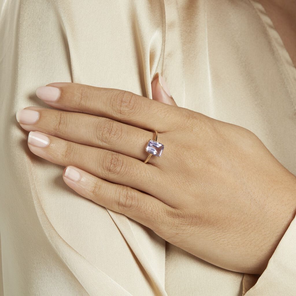 Bague Or Jaune Faraj Amethyste