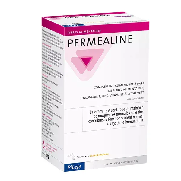 Pileje Permealine 20 sachês para bebida, sabor laranja