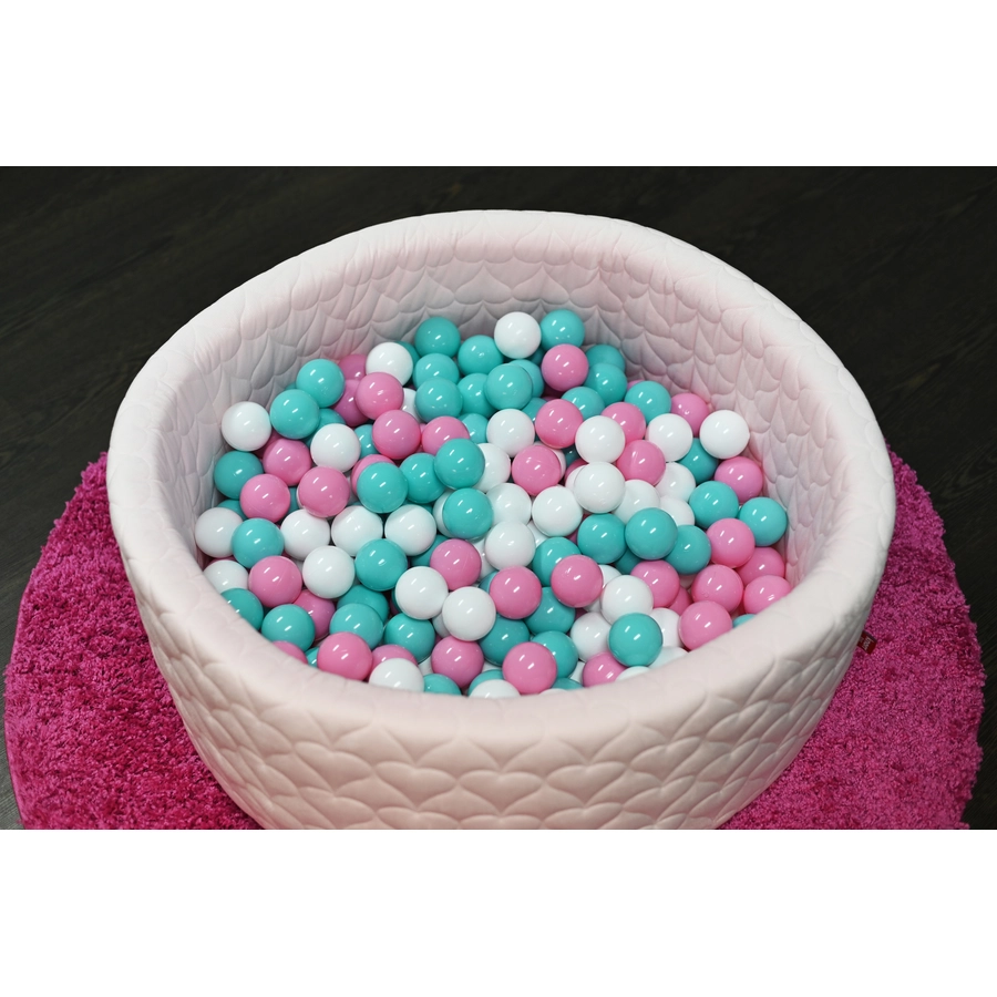 knorr toys® Bällebad soft - Cosy heart rose - 300 balls rosecremelightblue rosa